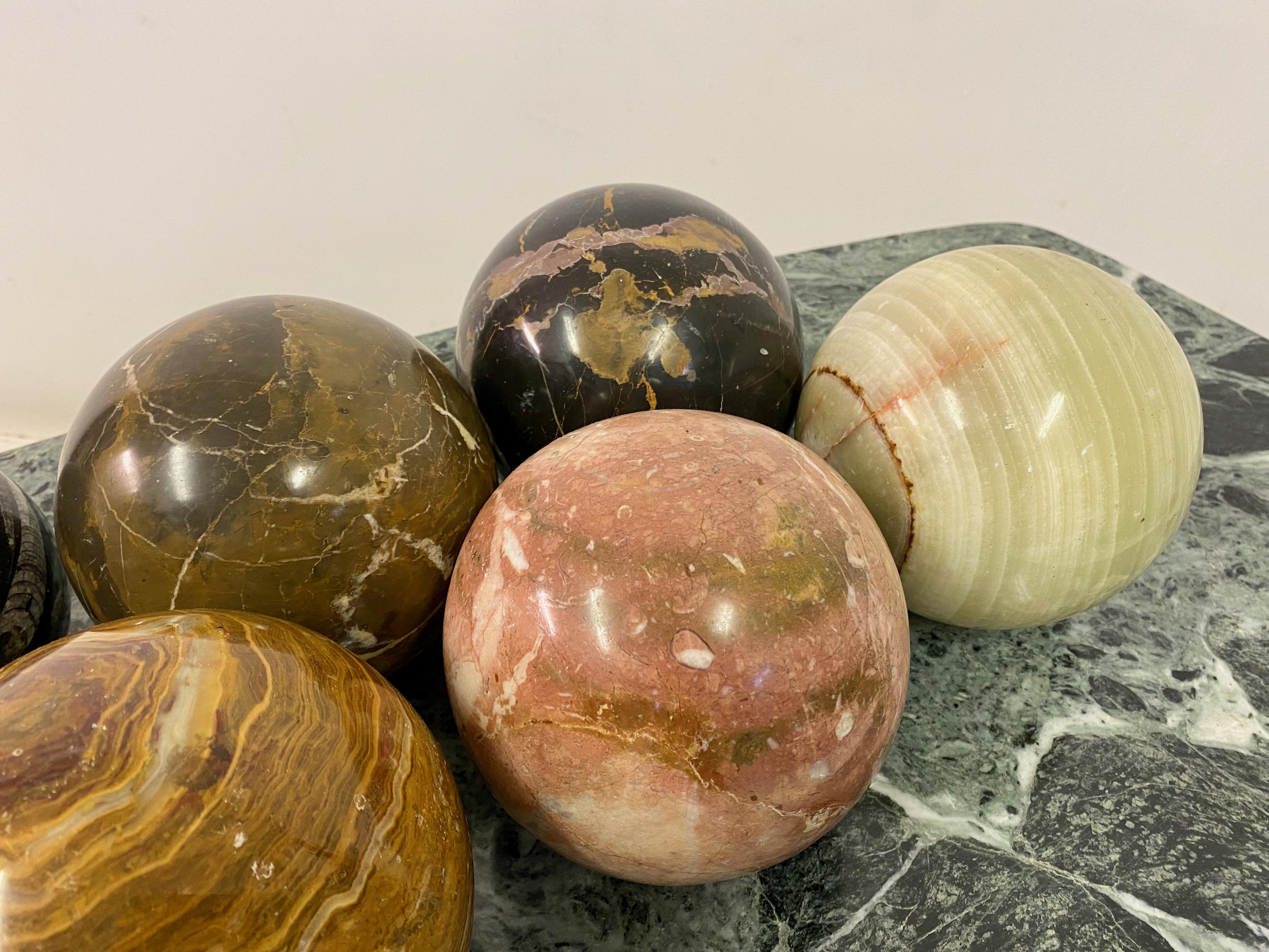 Selection of Specimen Marble and Stone Spheres For Sale 3