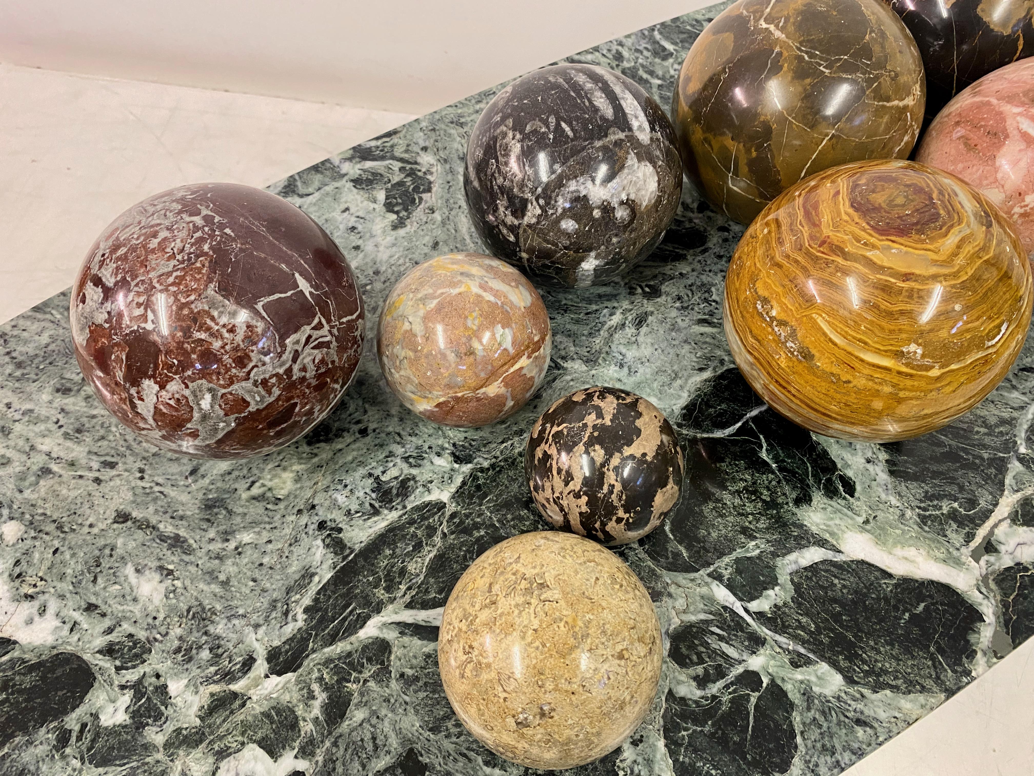 Selection of Specimen Marble and Stone Spheres For Sale 4