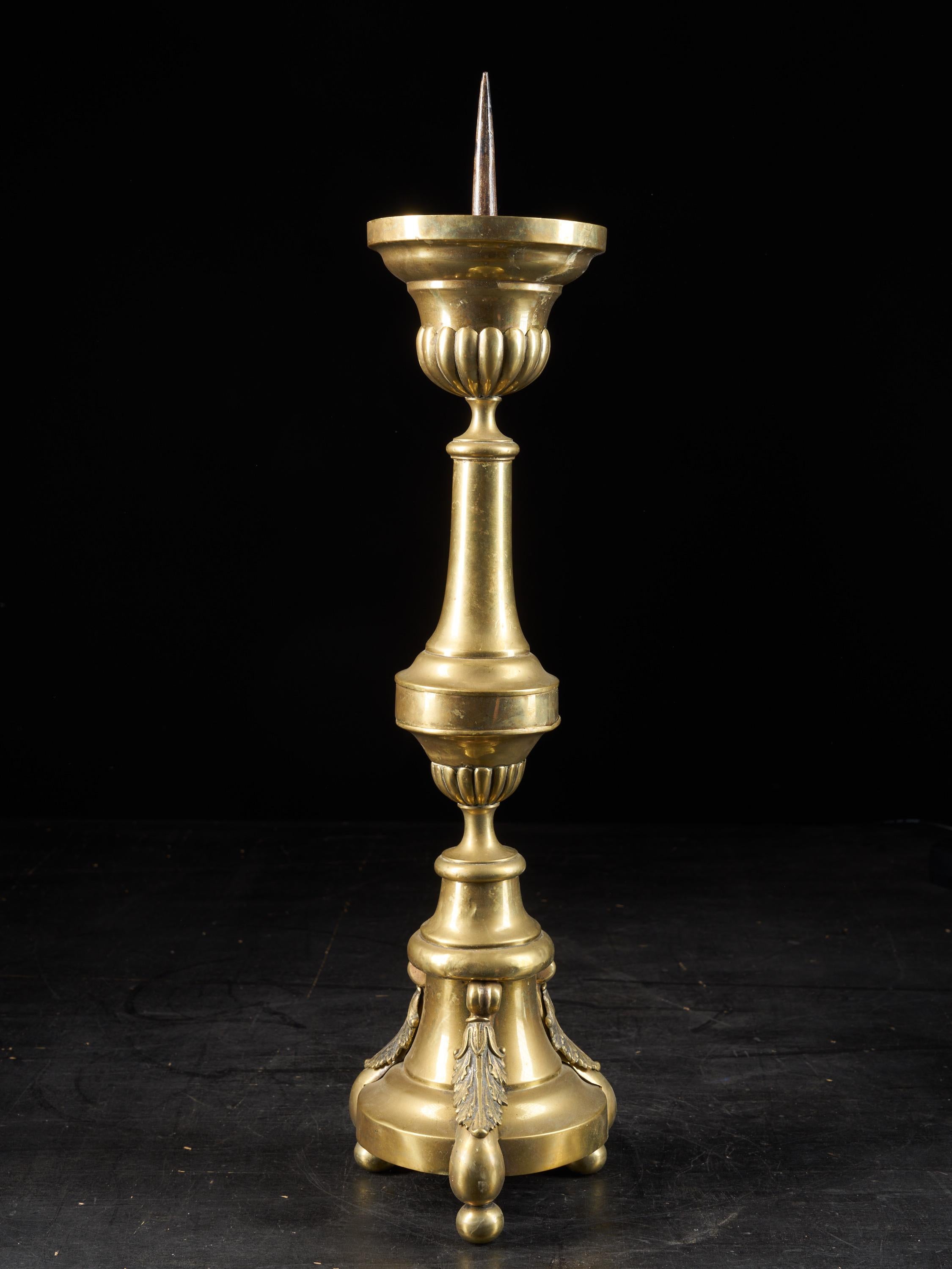 Selection of Three Brass Classic Candleholders 3