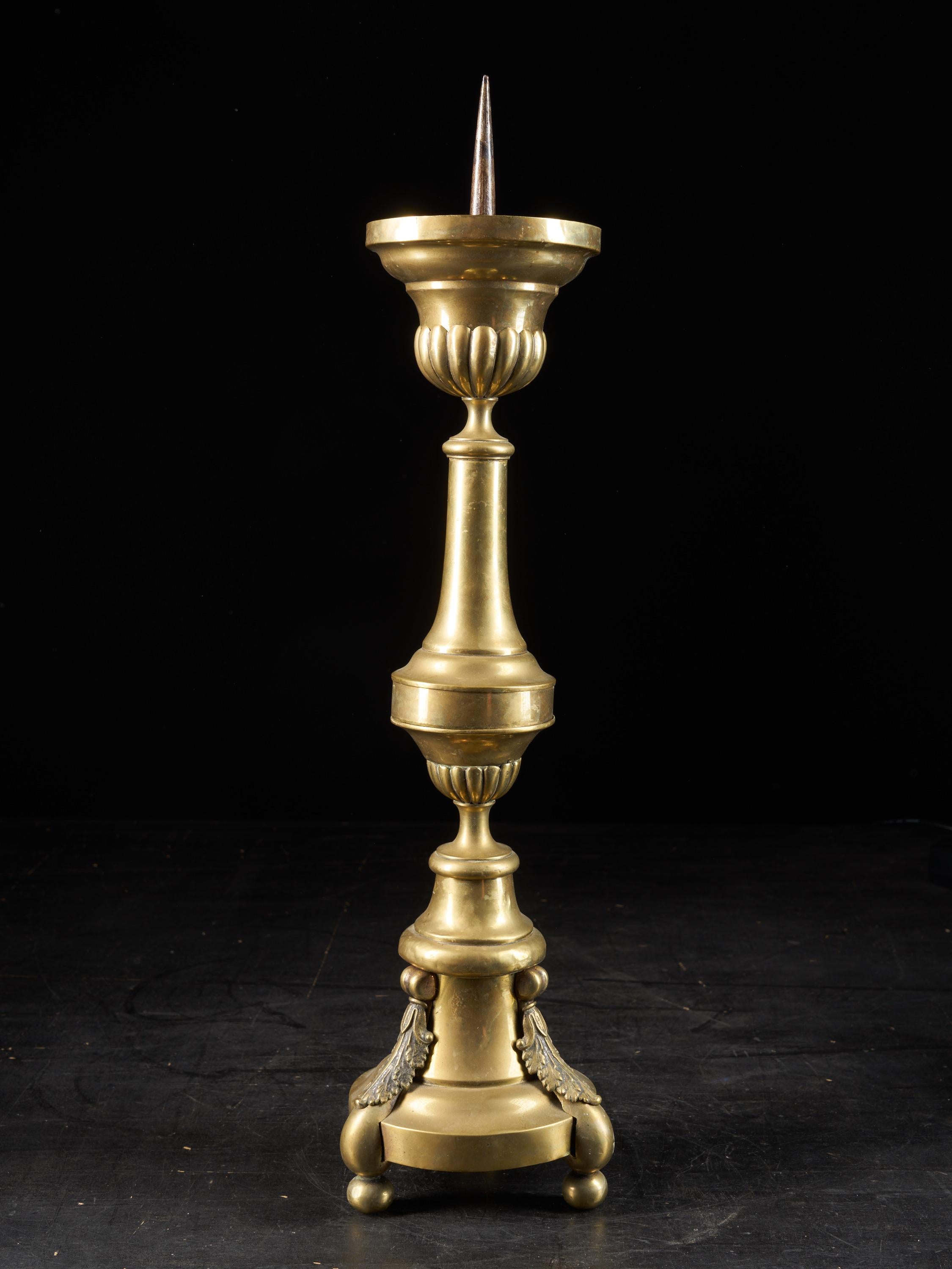 Selection of Three Brass Classic Candleholders 2