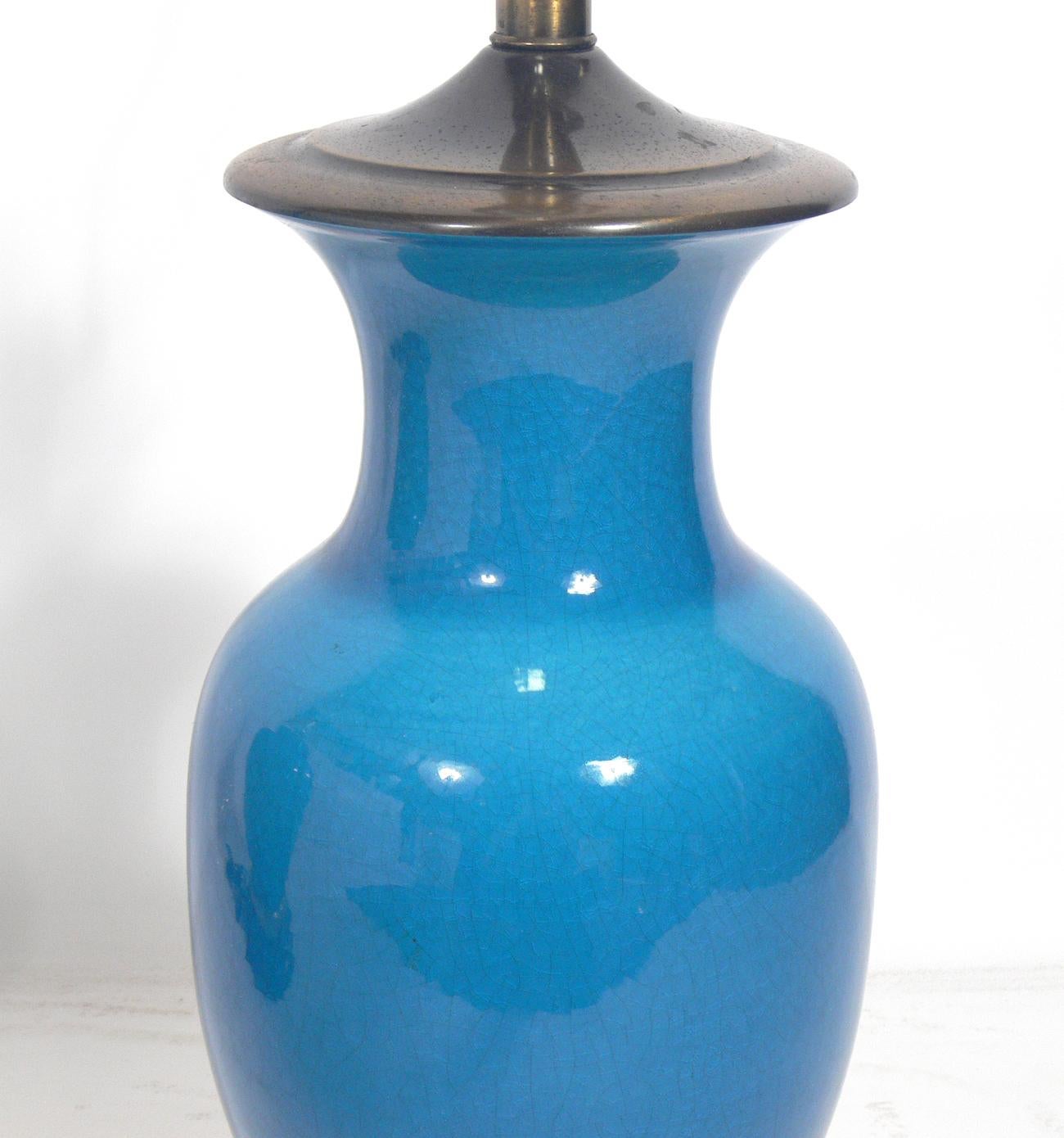 ceramic blue lamps