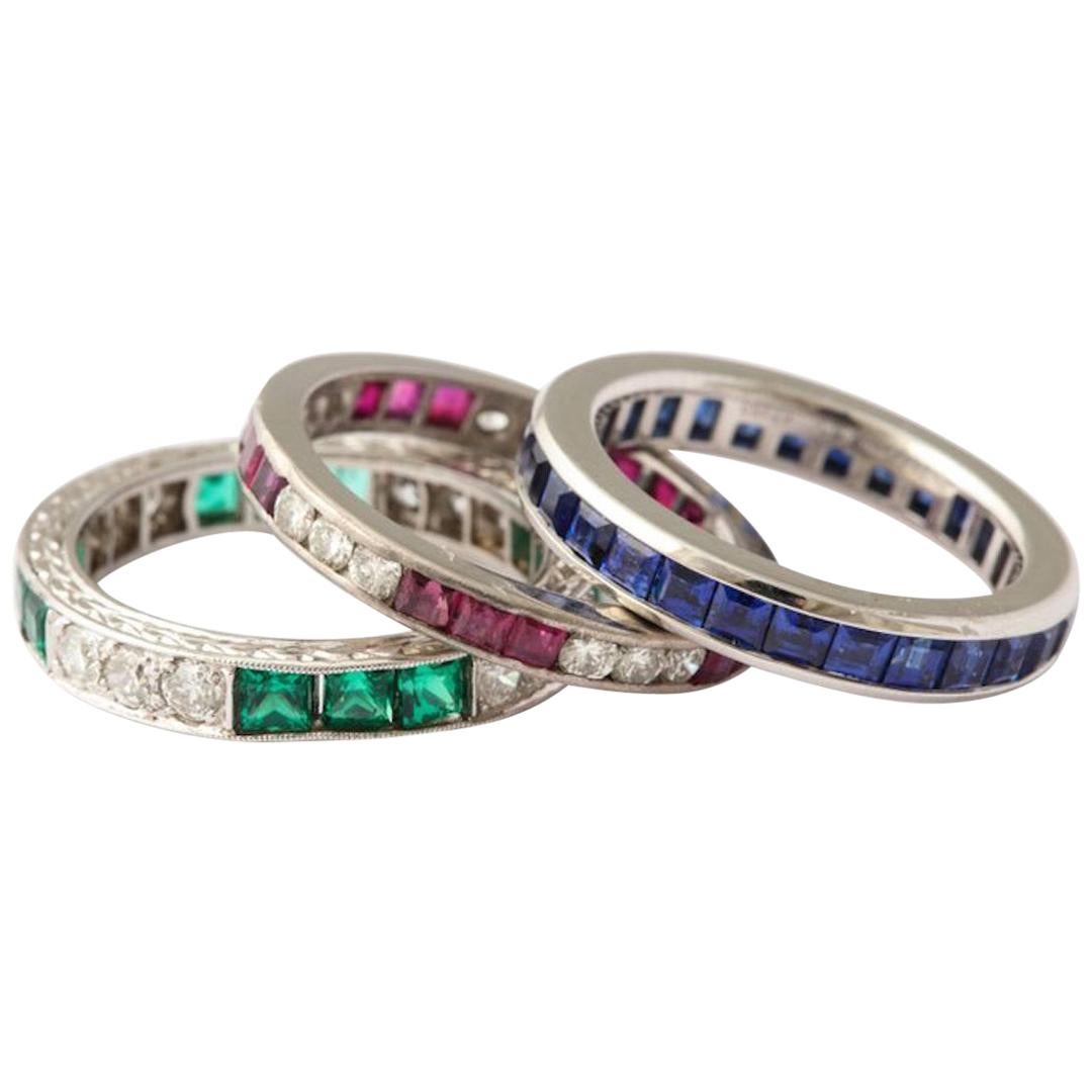 Selection of Vintage Eternity Bands