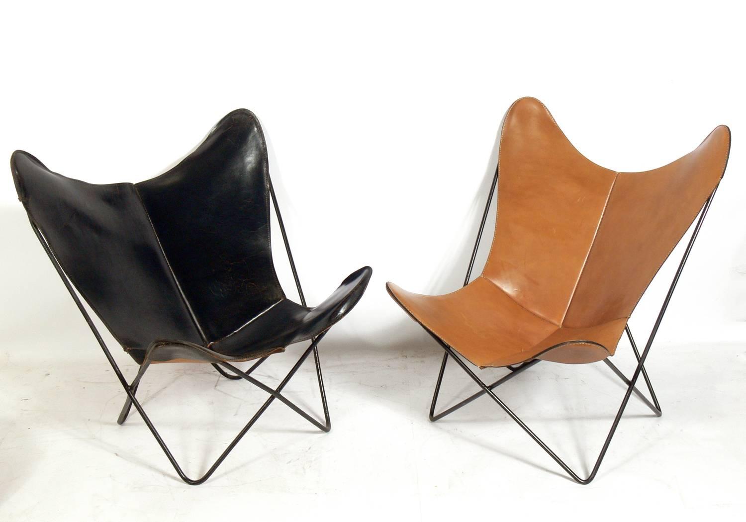 Selection of Vintage Leather Butterfly Chairs 5