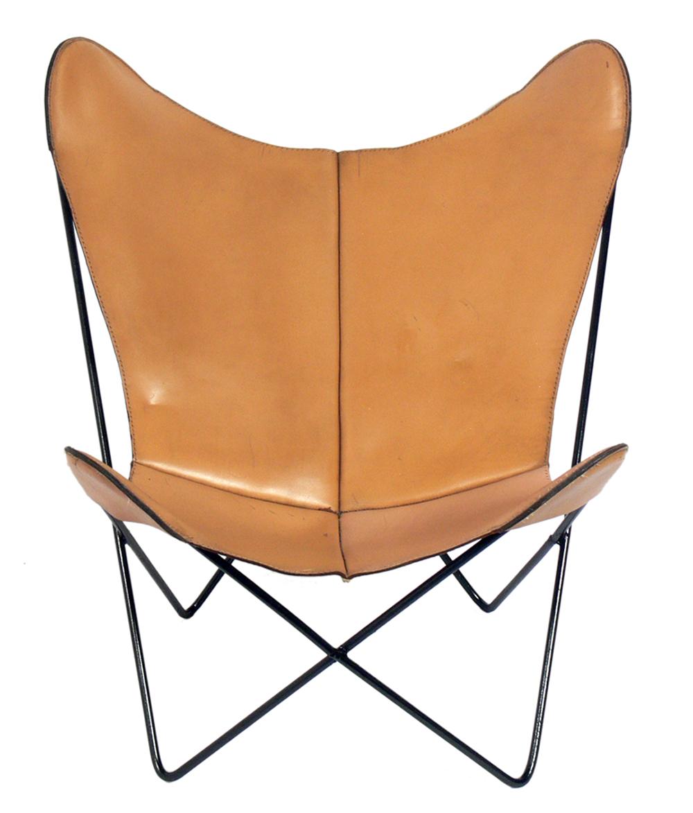 Mid-Century Modern Selection of Vintage Leather Butterfly Chairs