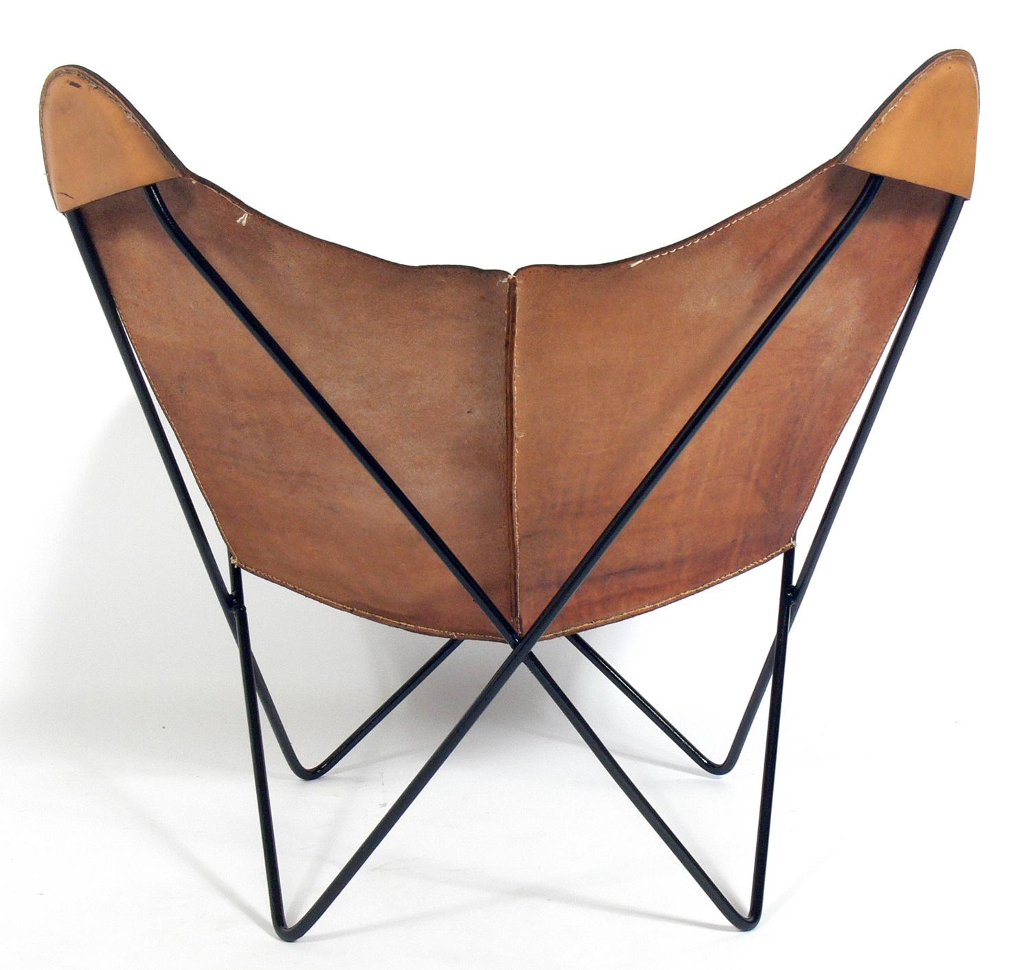 Mid-20th Century Selection of Vintage Leather Butterfly Chairs