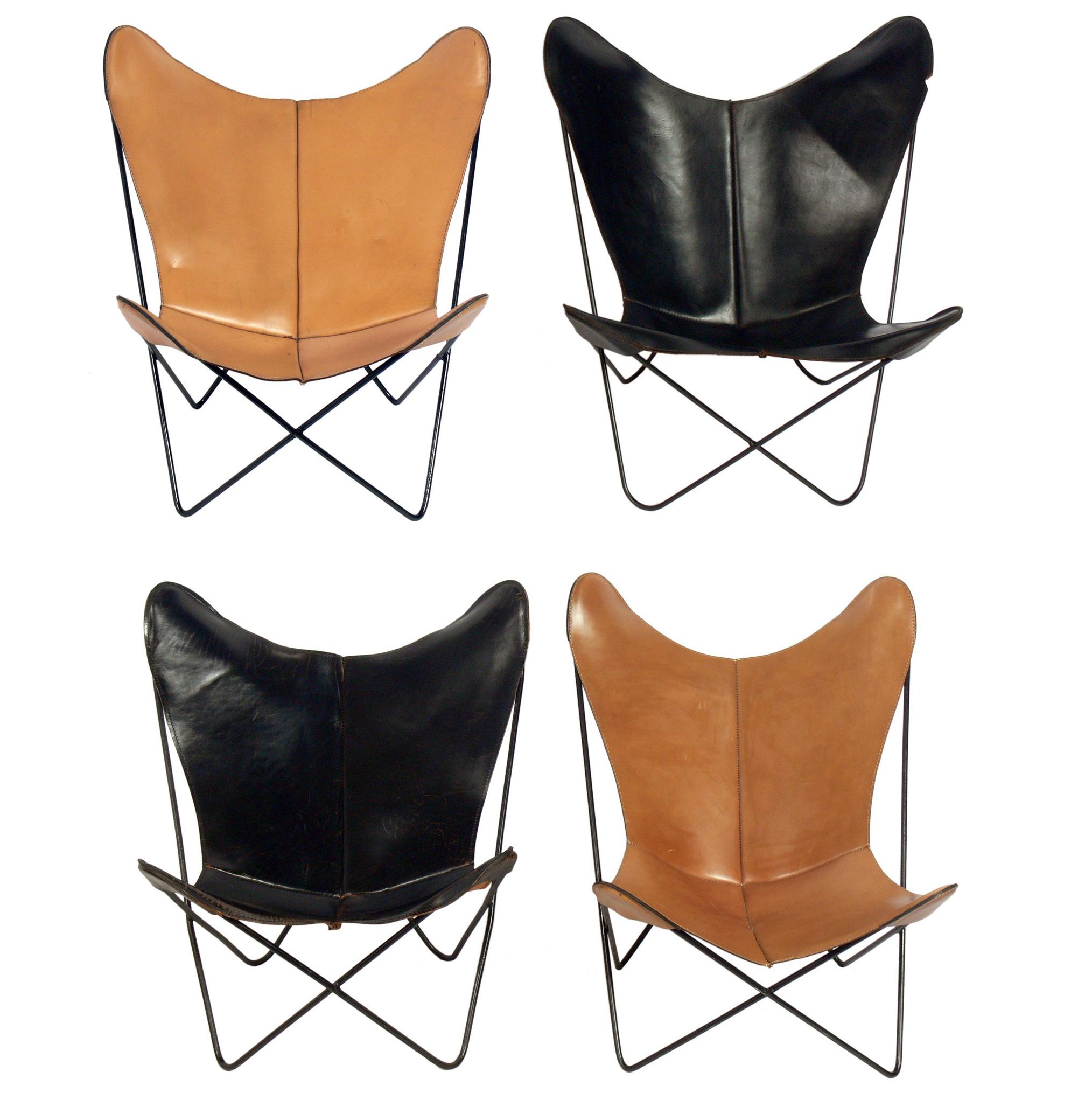 Selection of Vintage Leather Butterfly Chairs