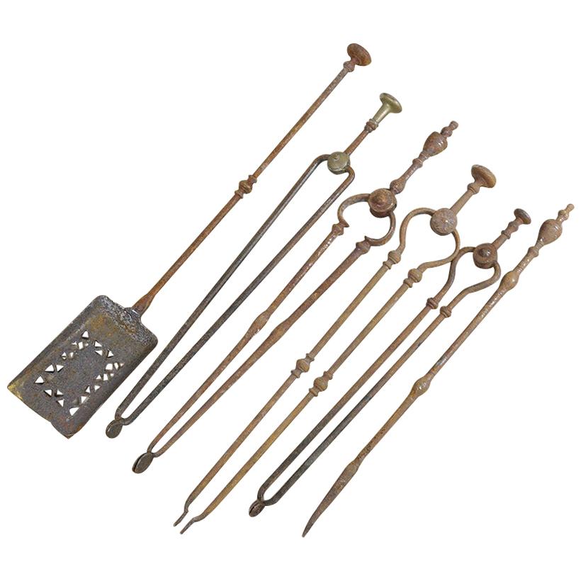 Selection of Vintage Reclaimed Fire Tools, 20th Century For Sale at 1stDibs