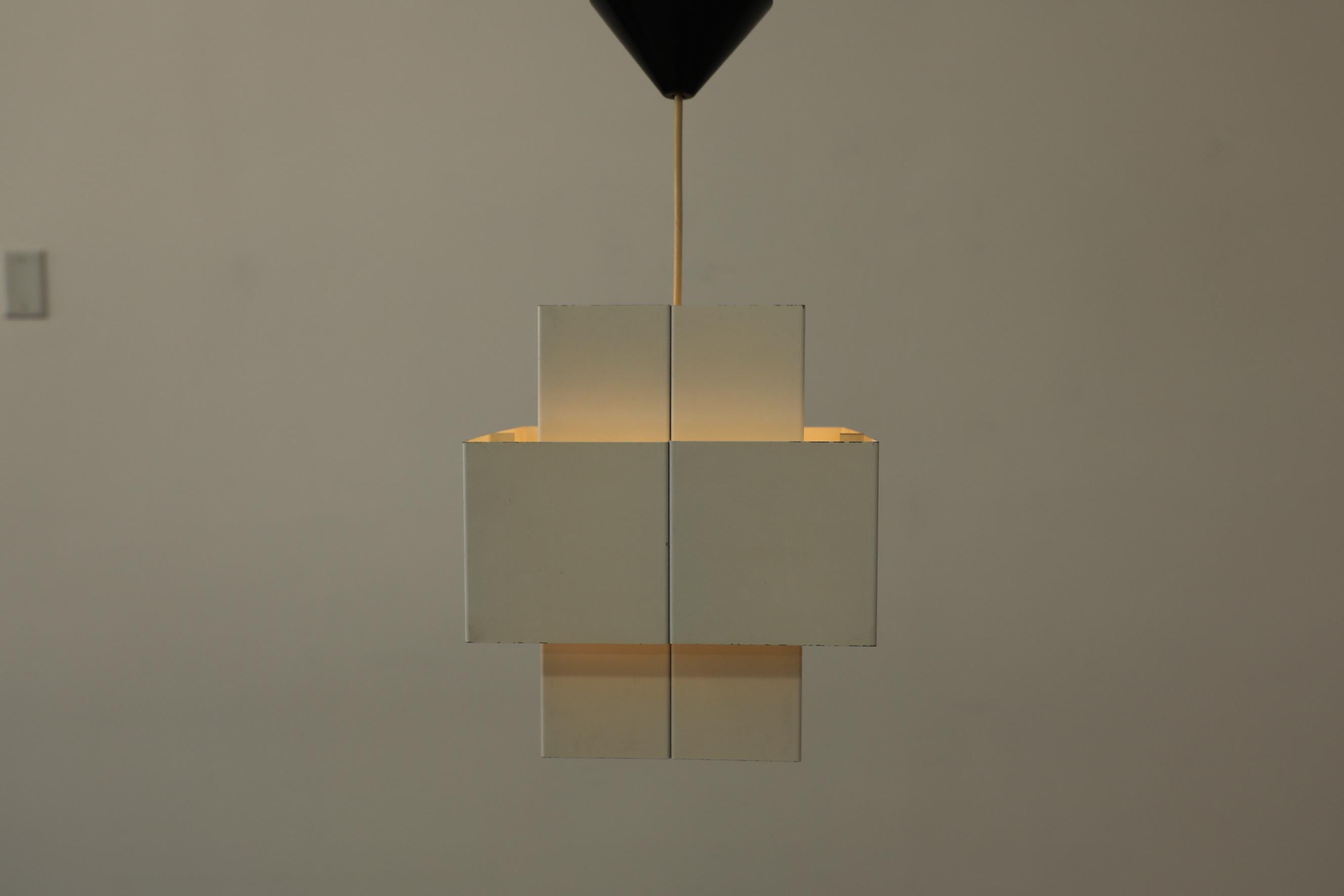 Lampe à suspension Selectra à 3 niveaux en métal blanc de Hans-Agne Jakobsson en vente 6