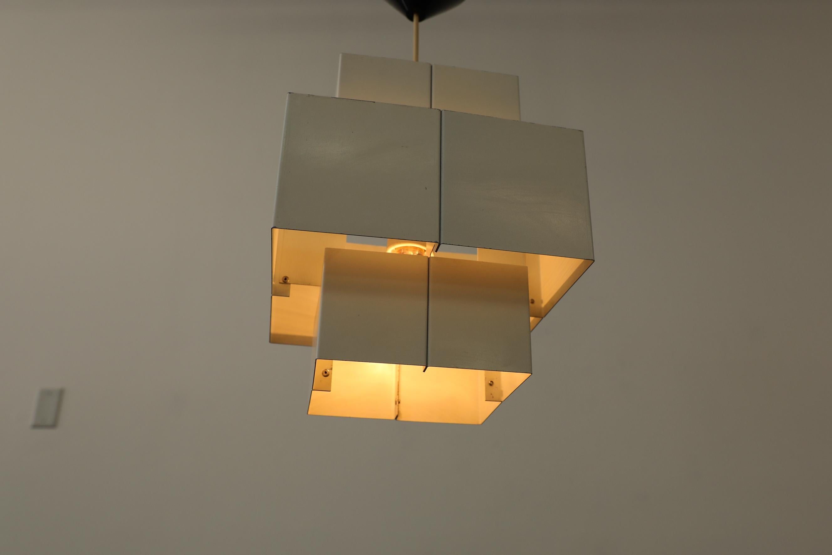 Lampe à suspension Selectra à 3 niveaux en métal blanc de Hans-Agne Jakobsson en vente 10