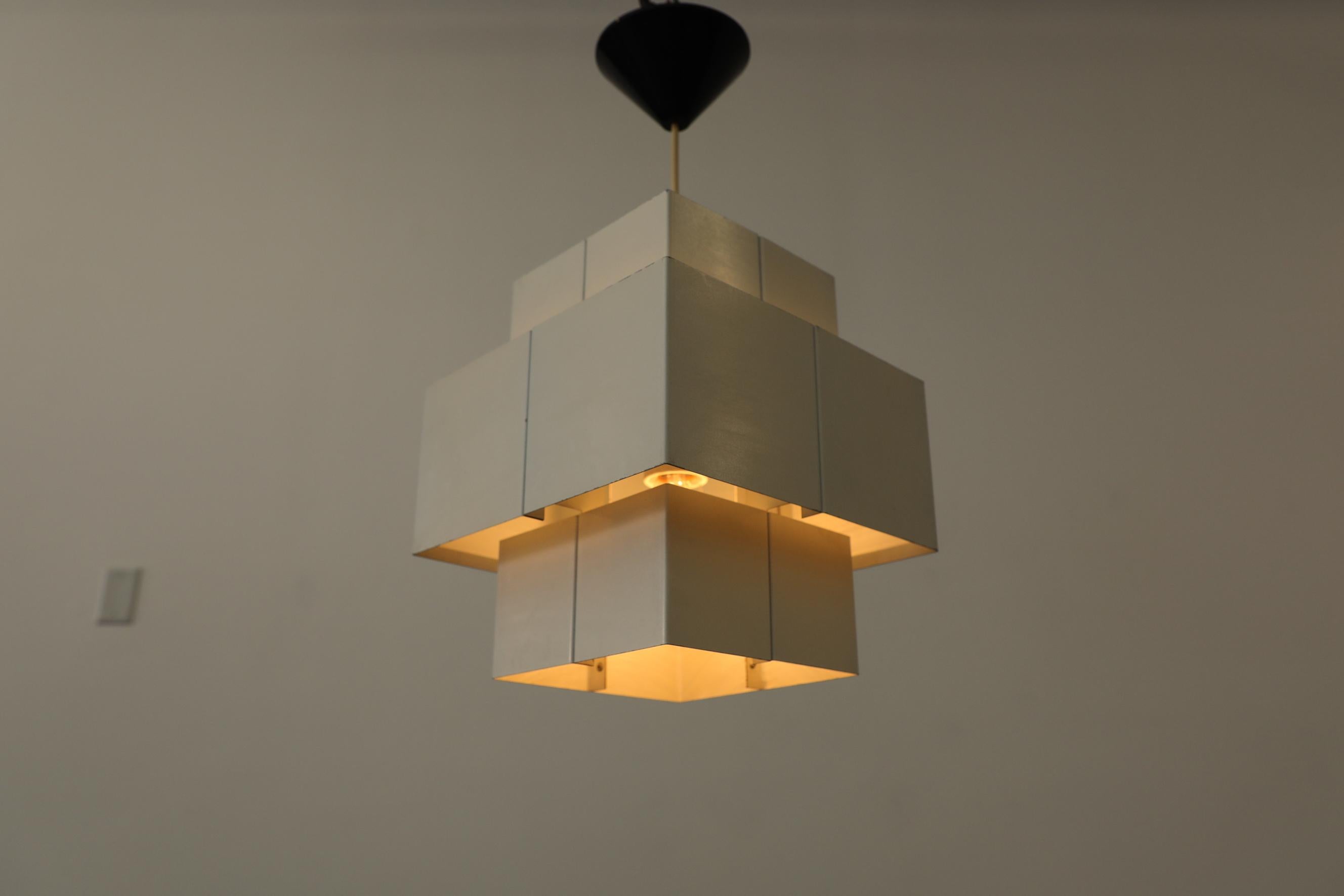 Lampe à suspension Selectra à 3 niveaux en métal blanc de Hans-Agne Jakobsson en vente 11