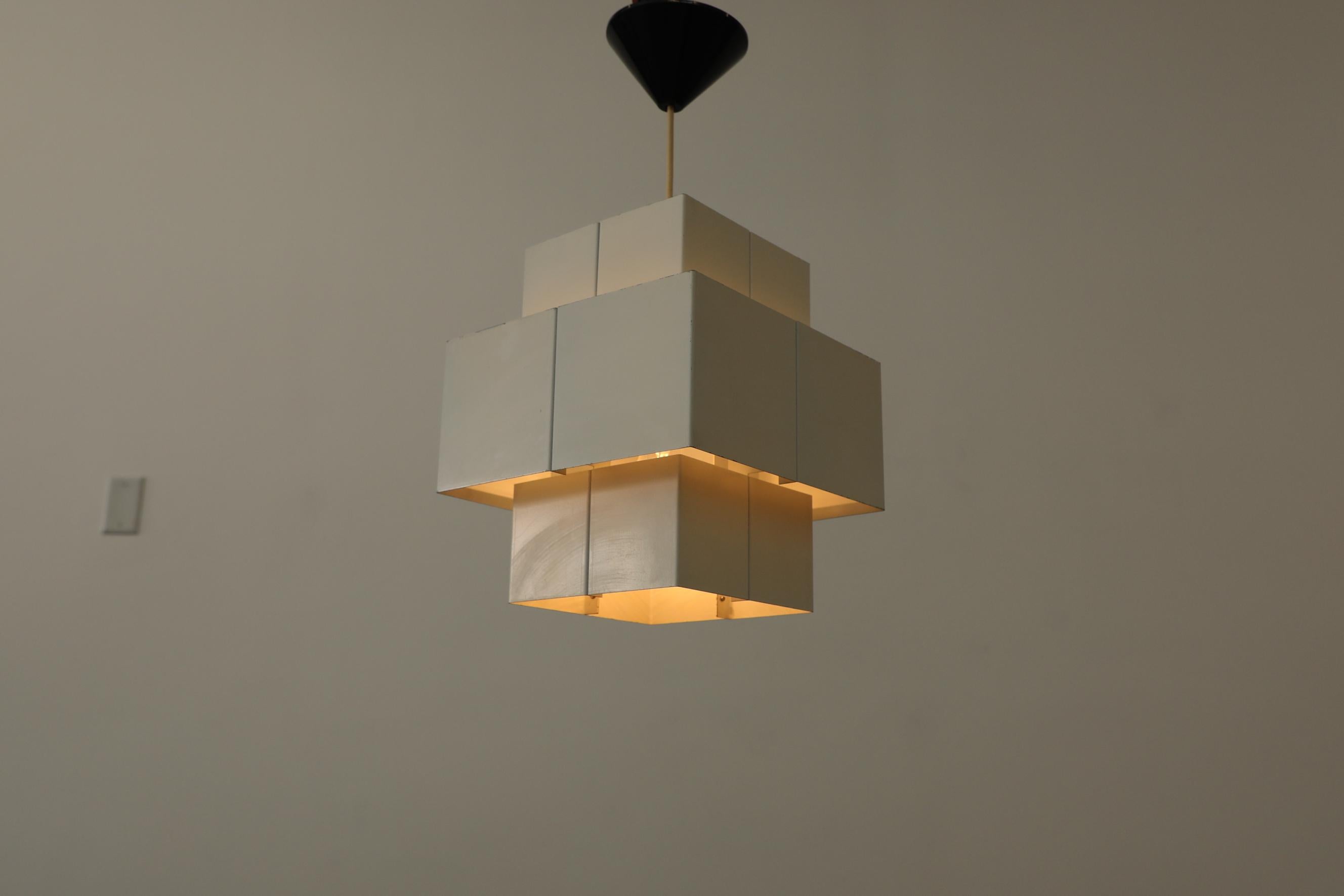 Lampe à suspension Selectra à 3 niveaux en métal blanc de Hans-Agne Jakobsson en vente 12