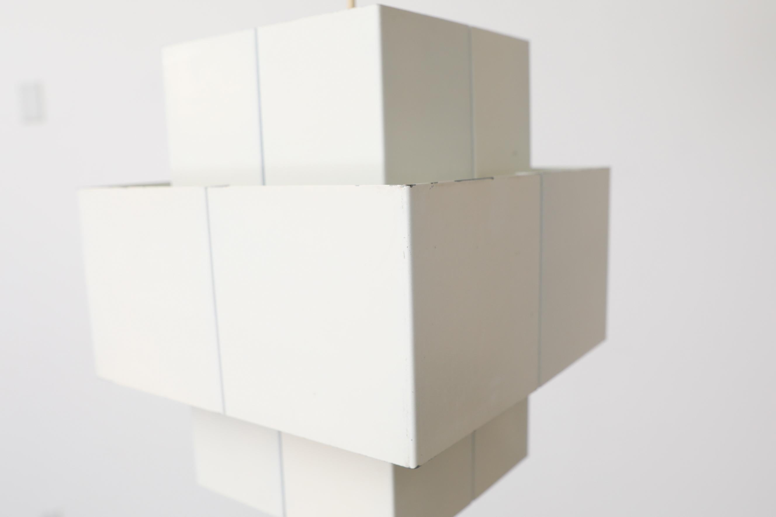 Swedish 3-Tiered White Metal Box 