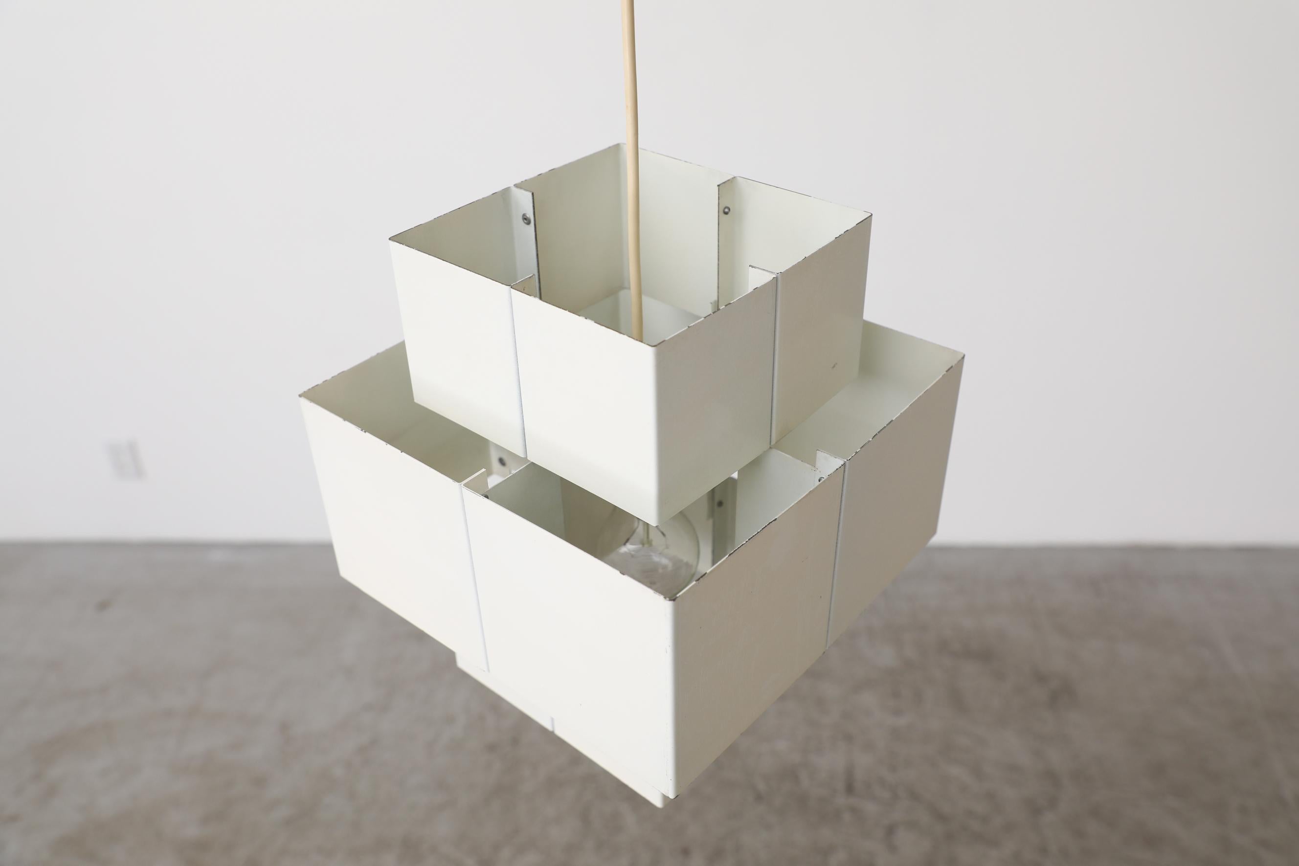Mid-20th Century 3-Tiered White Metal Box 