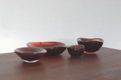 Selena Glass Bowl by Sven Palmqvist for Orrefors, 1950s, Set of 4