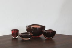 Selena Glass Bowl by Sven Palmqvist for Orrefors, 1950s, Set of 4