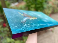 Bird #24 ( bee eater), Painting, Acrylic on Wood Panel