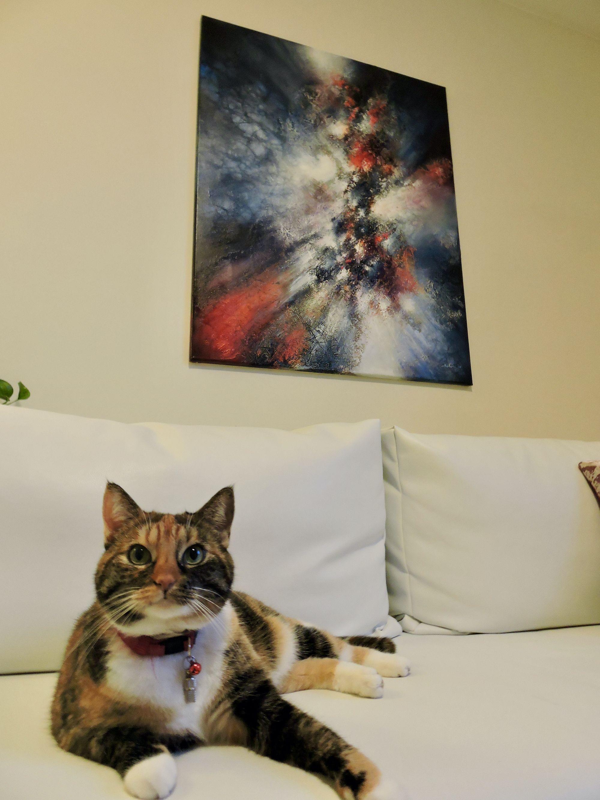 Cosmic Light #1, Gemälde, Acryl auf Leinwand – Painting von Selene Art