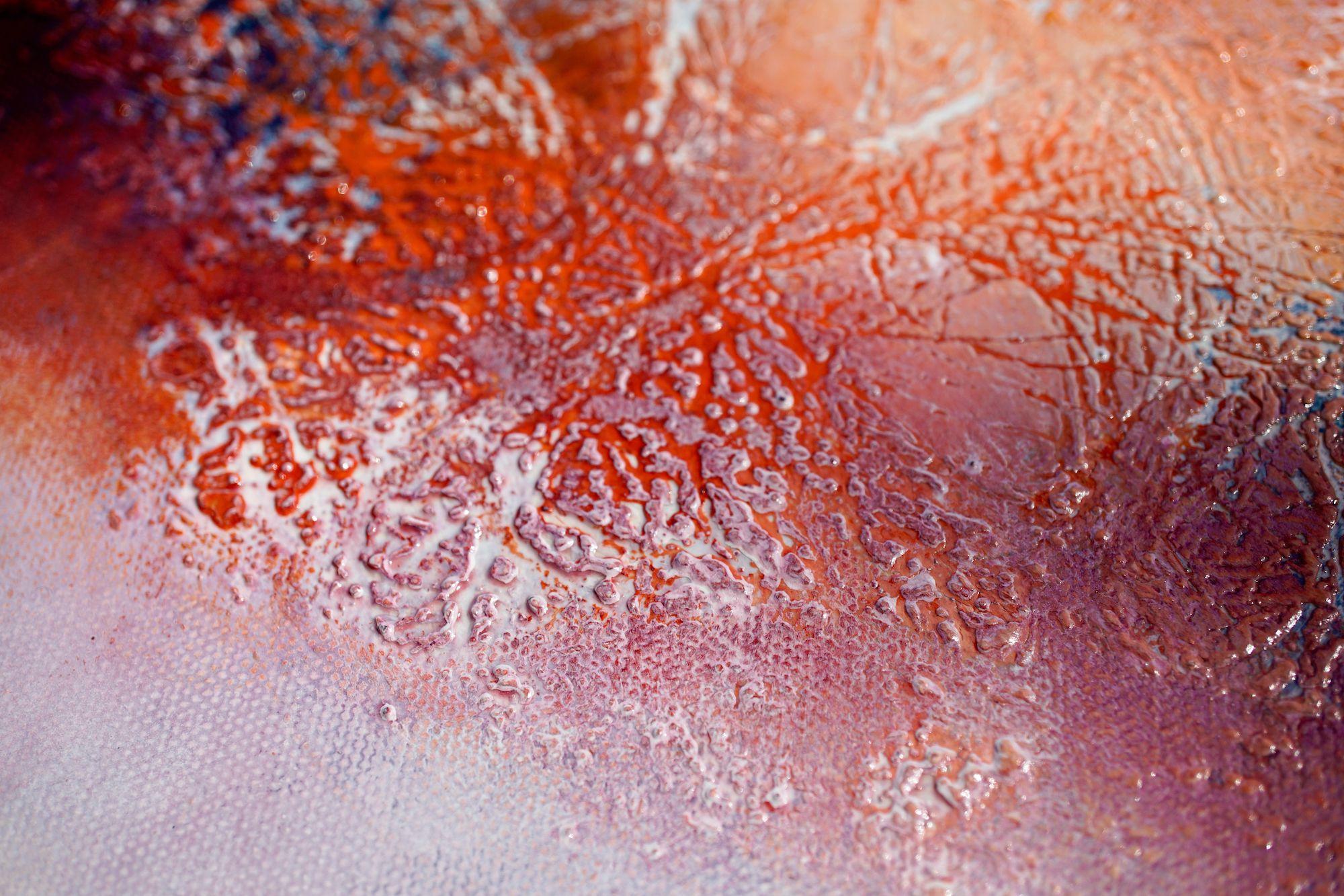 Cosmic Light #3, Gemälde, Acryl auf Leinwand (Violett), Abstract Painting, von Selene Art