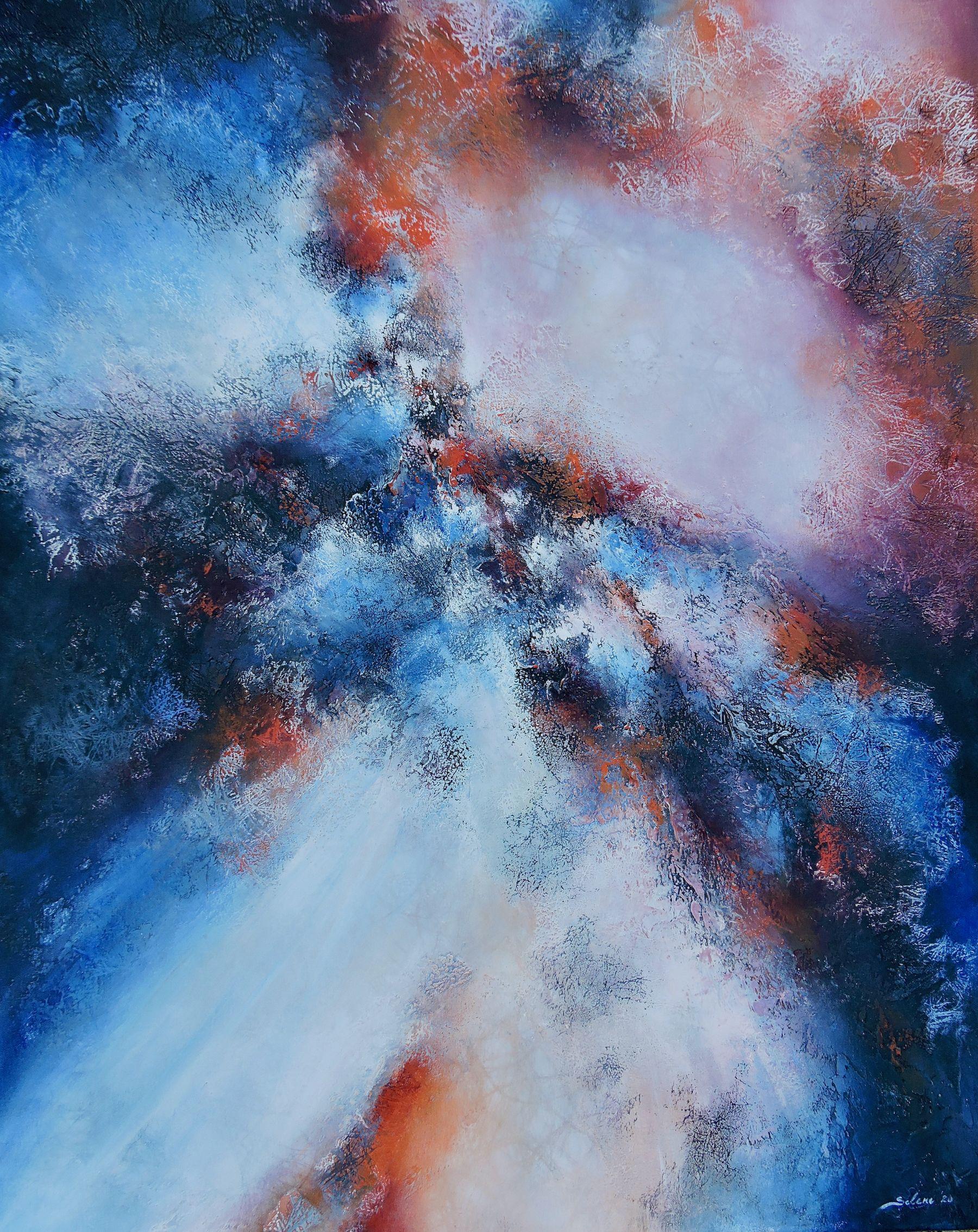 Selene Art Abstract Painting - Cosmic Light #3, Painting, Acrylic on Canvas
