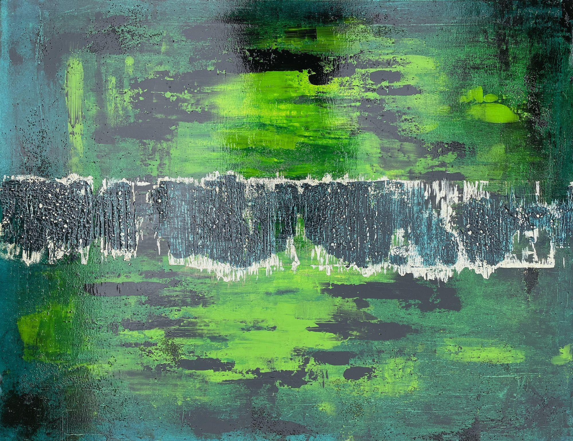 Selene Art Abstract Painting - Gateway to Elfland, Painting, Acrylic on Canvas