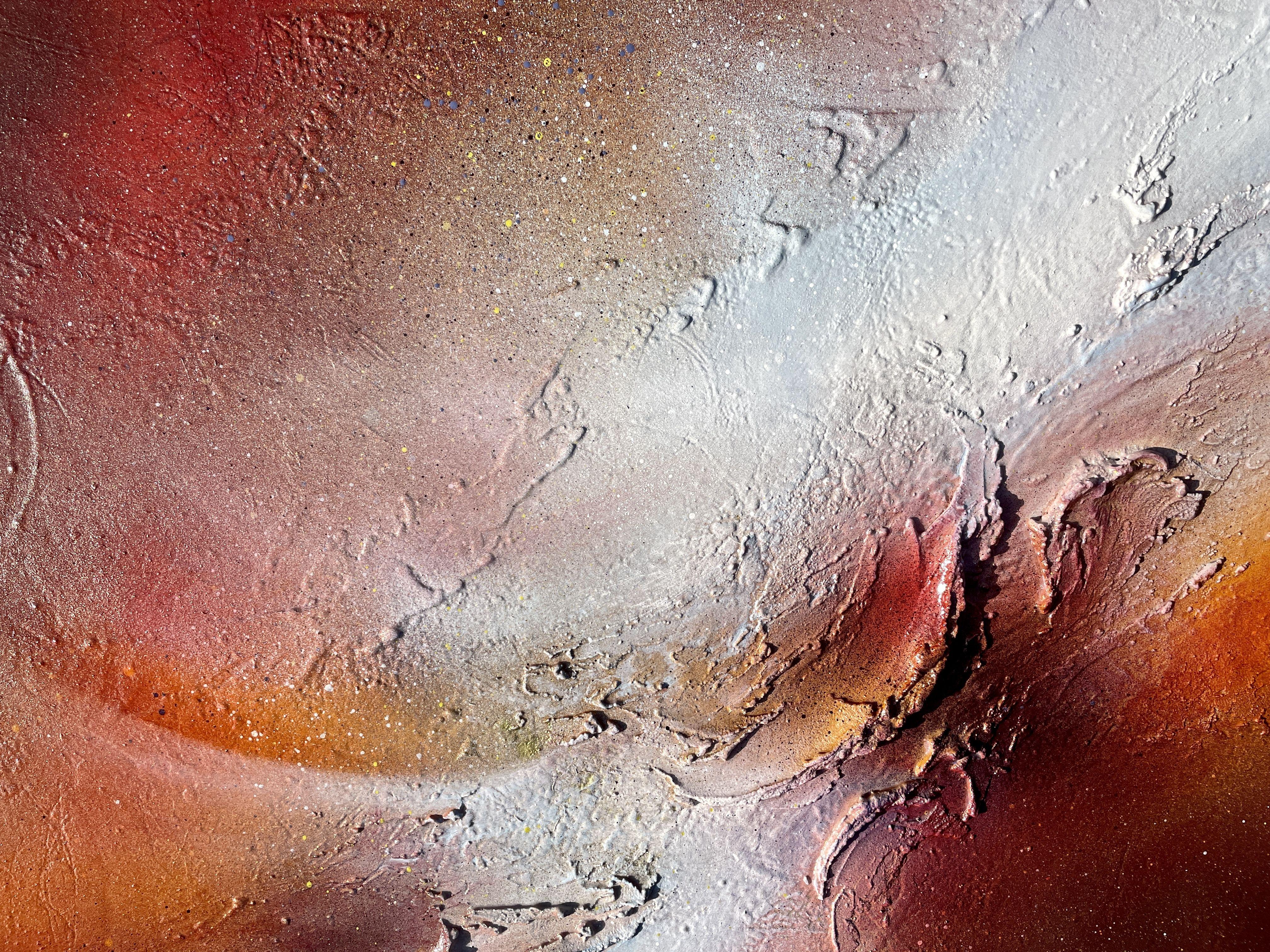 Good Vibrations, Gemälde, Acryl auf Leinwand (Braun), Abstract Painting, von Selene Art