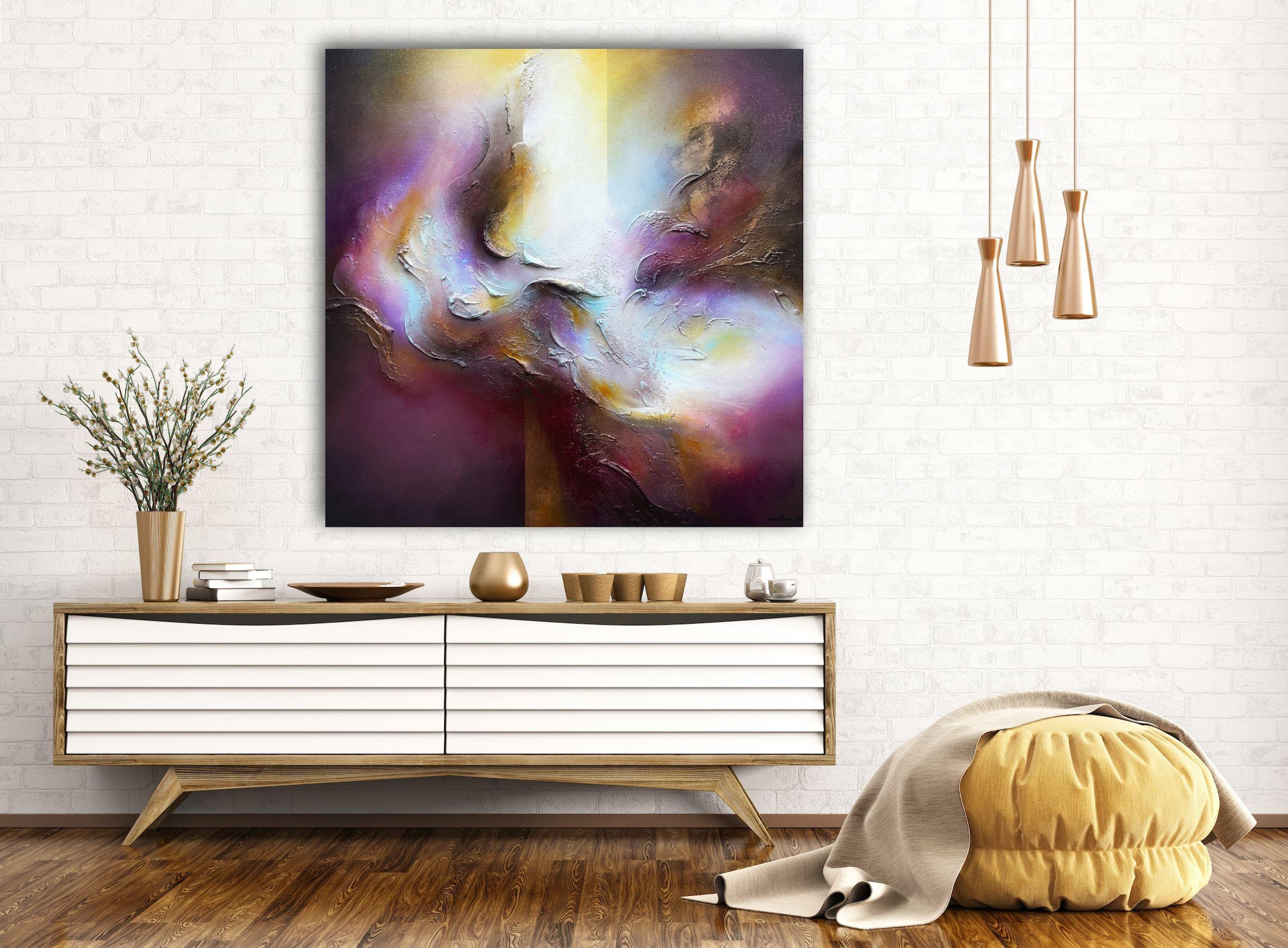 Bussola interiore, Pittura, Acrilico su tela - Painting di Selene Art