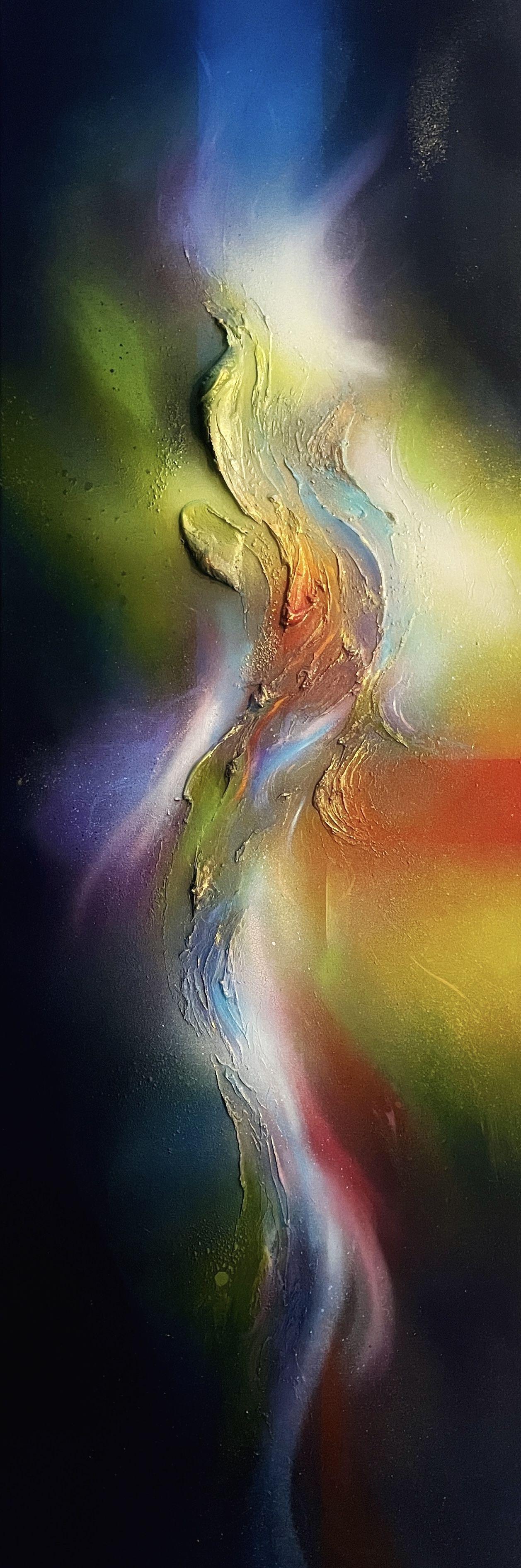 Selene Art Abstract Painting – Inner Sparks, Gemälde, Acryl auf Leinwand
