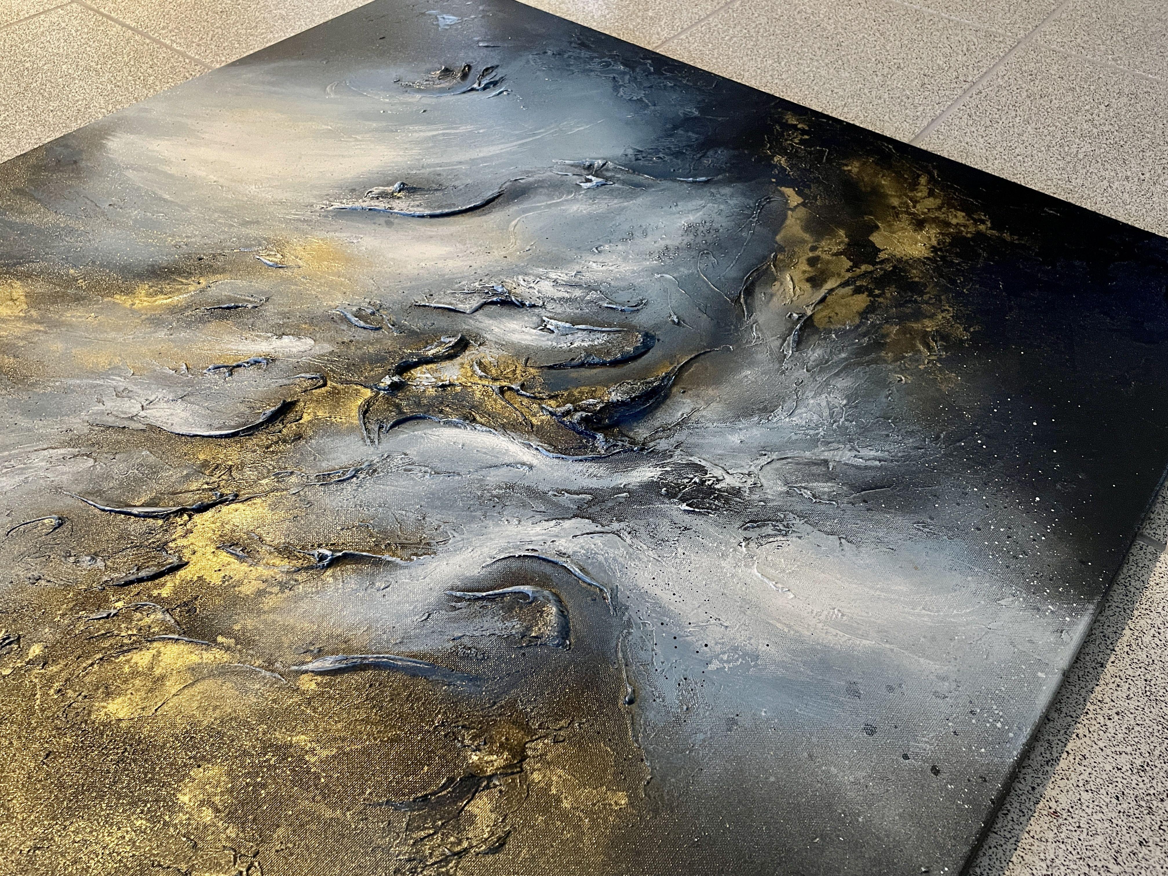 Into the Night, Gemälde, Acryl auf Leinwand – Painting von Selene Art