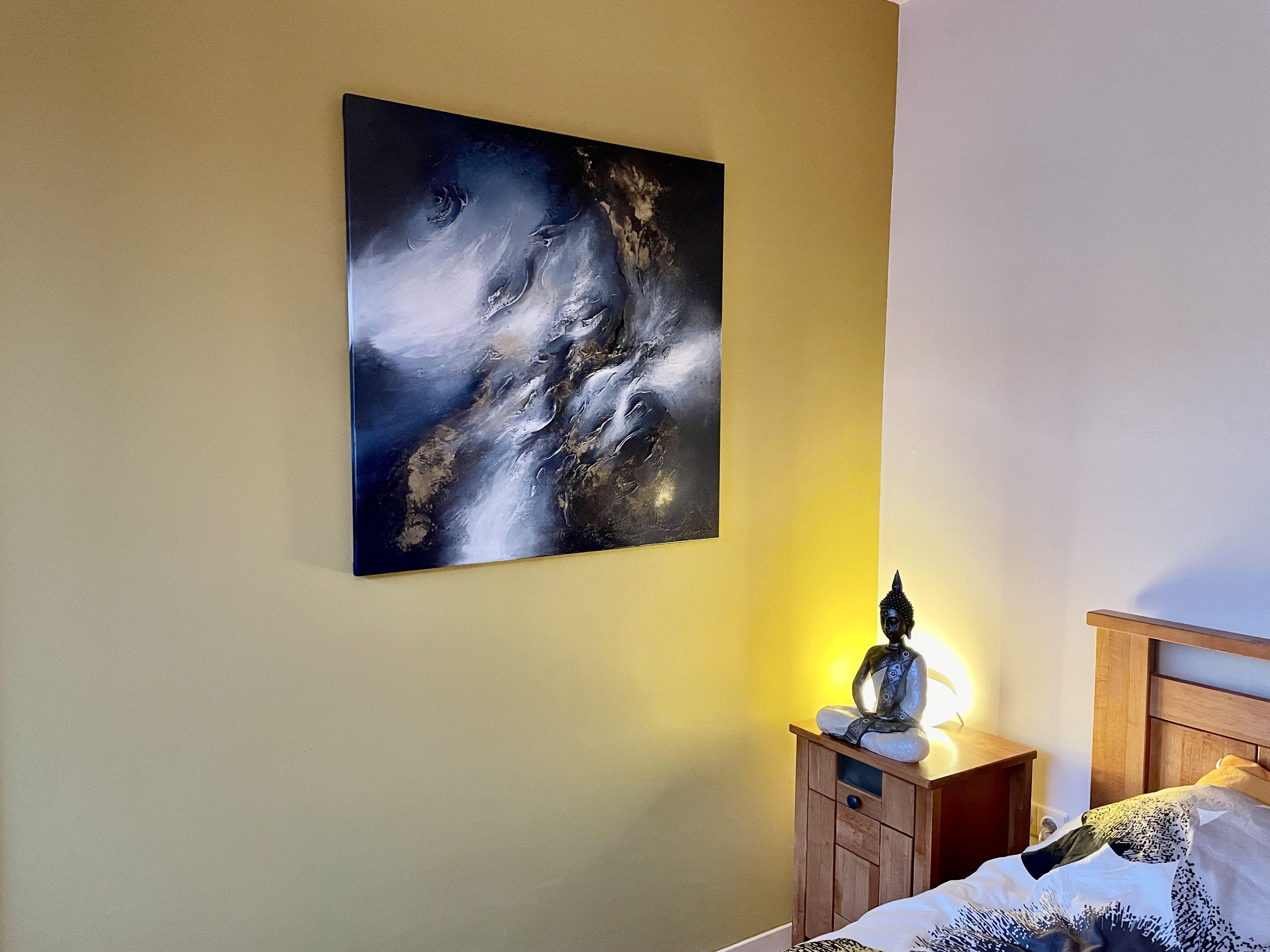 Into the Night, Gemälde, Acryl auf Leinwand (Abstrakt), Painting, von Selene Art