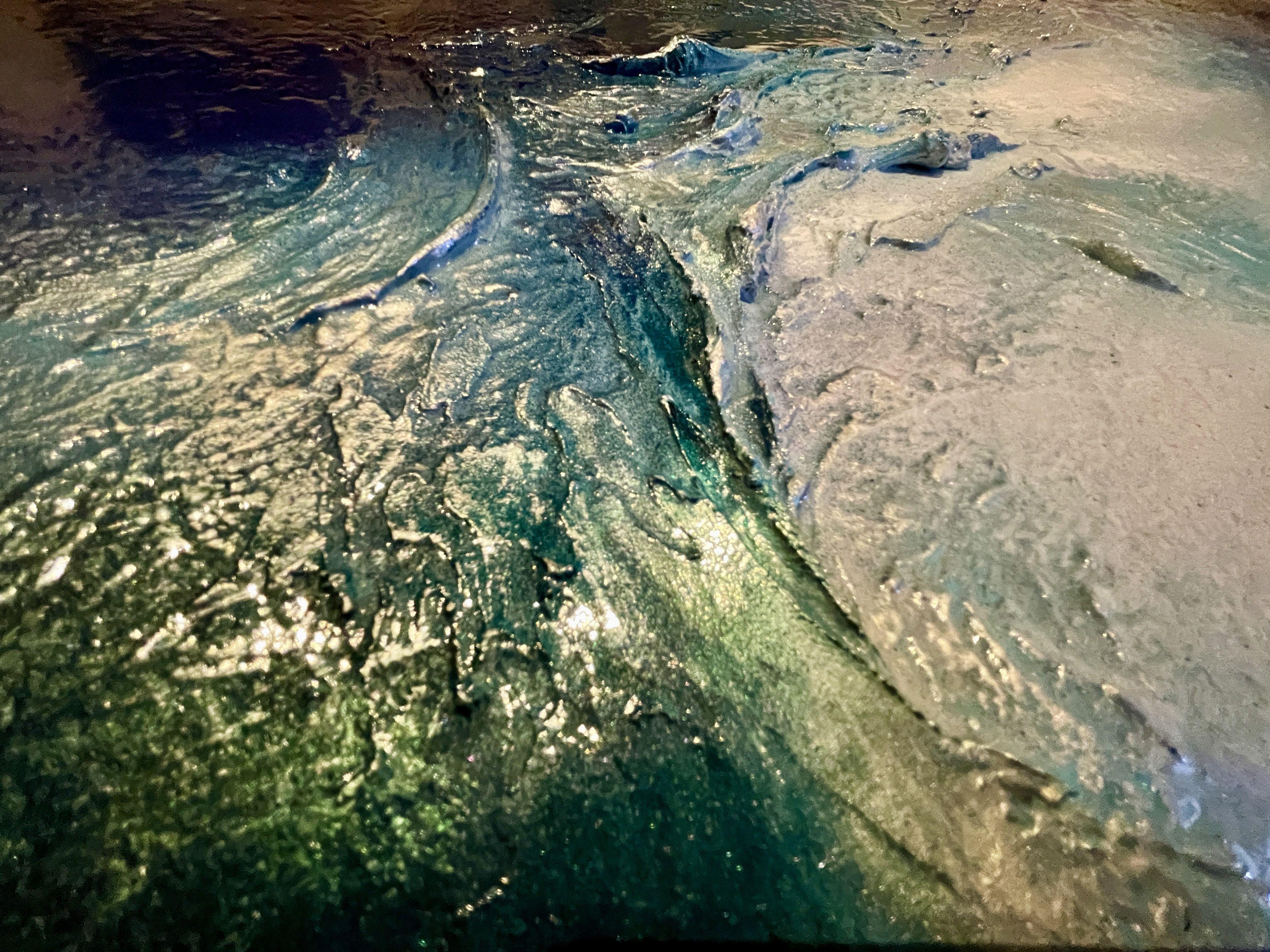 Northern Lights, Painting, Acrylic on Wood Panel For Sale 2