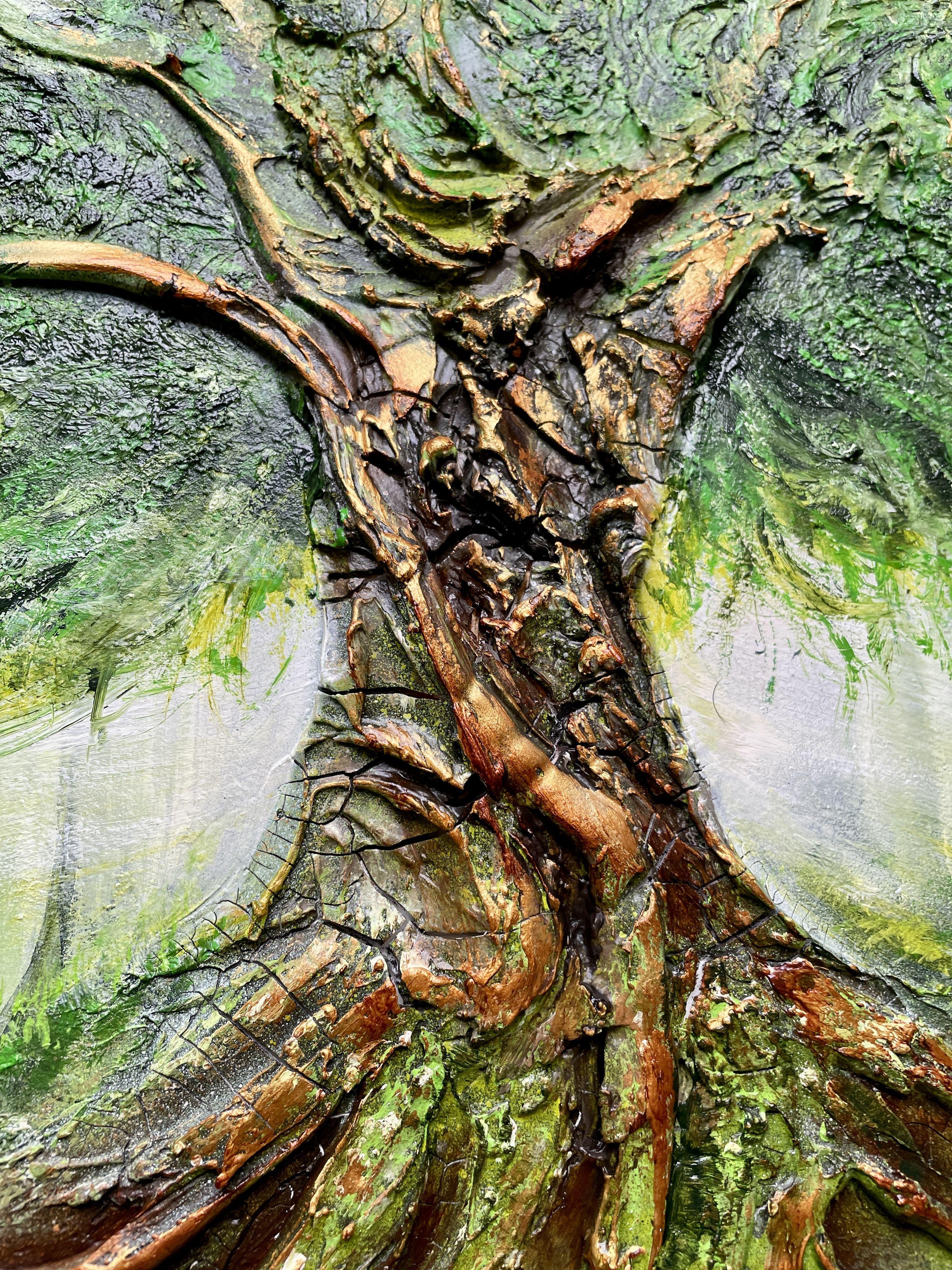 The Tree of Life #3, Gemälde, Acryl auf Holzplatte im Angebot 1