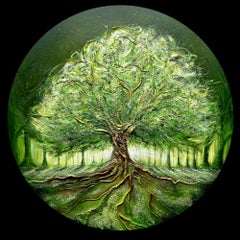 The Tree of Life #3, Painting, Acrylic on Wood Panel