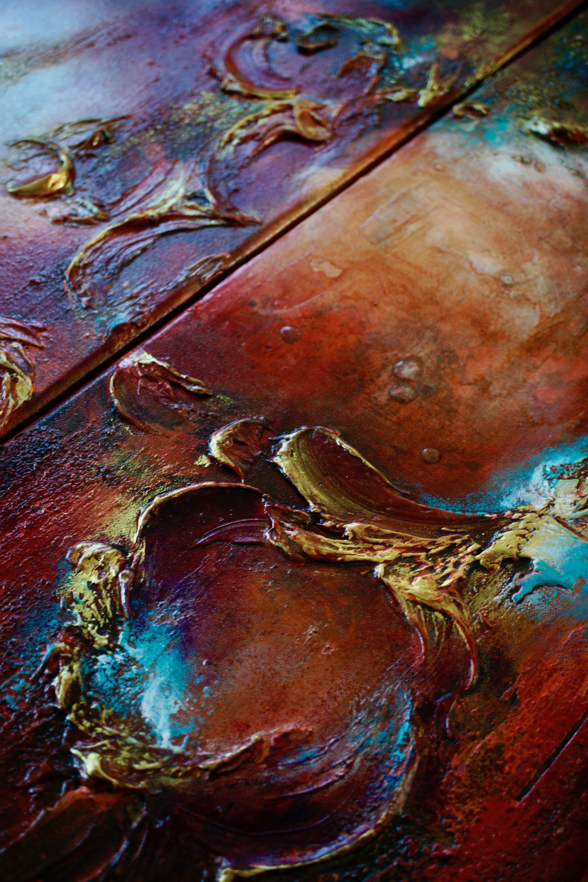 Viaggio nell'ignoto, Pittura, Acrilico su tela - Abstract Painting Nero di Selene Art