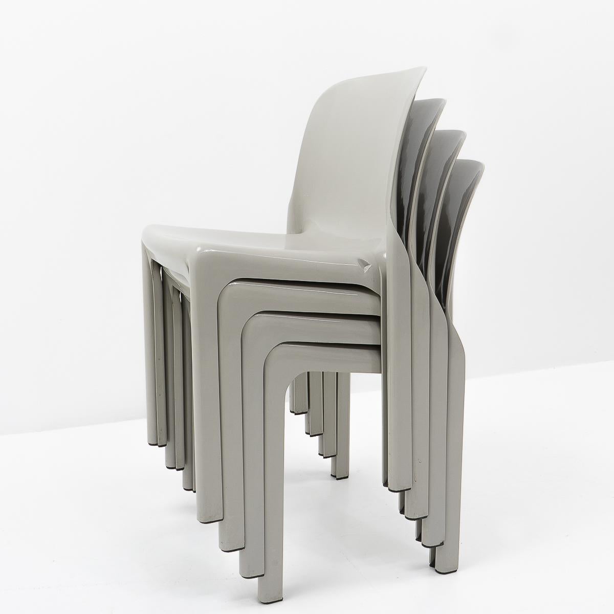 Selene-Stühle von Vico Magistretti für Artemide, 8 Teile (Italienisch) im Angebot