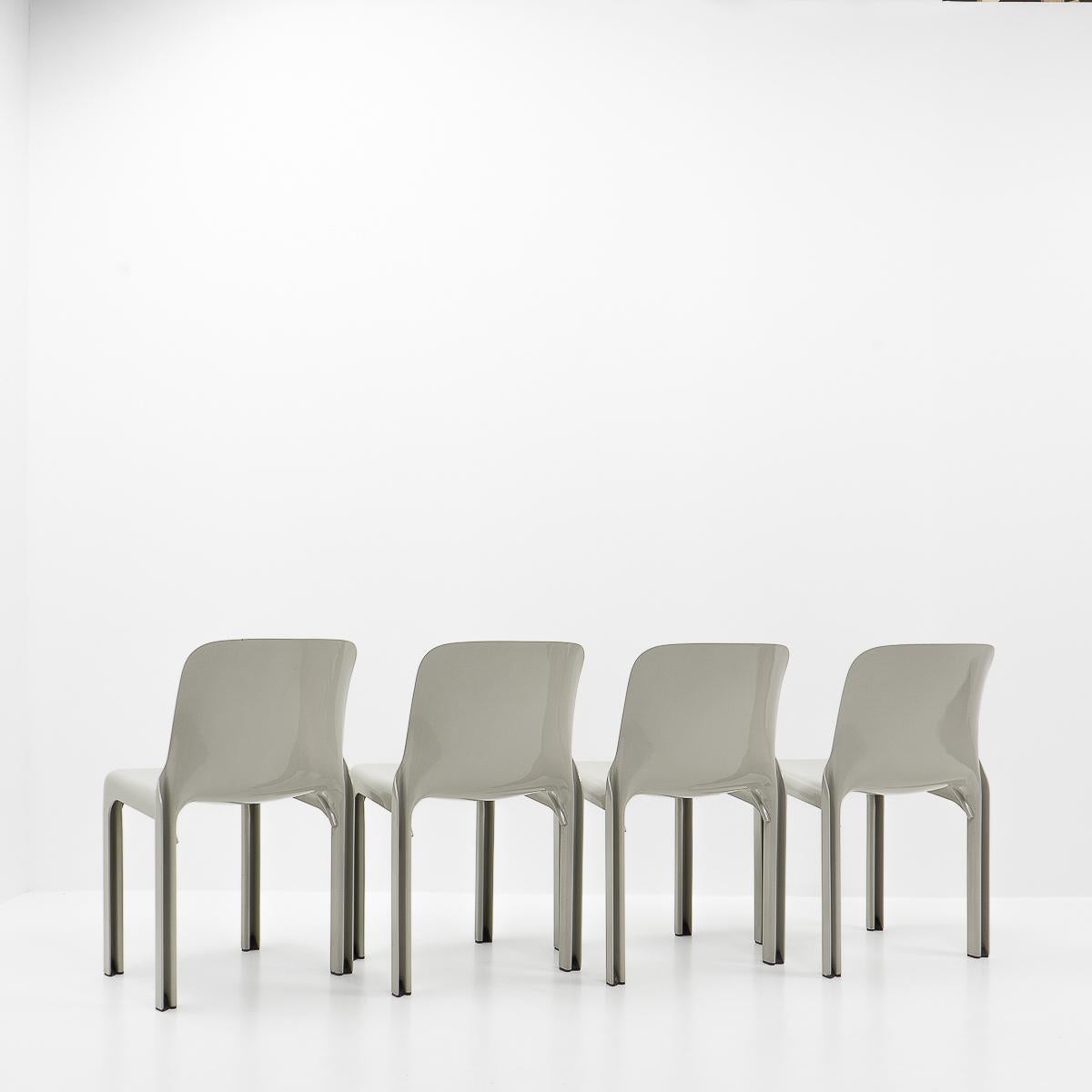 Mid-Century Modern Selene Chairs by Vico Magistretti for Artemide, 8 Pcs For Sale