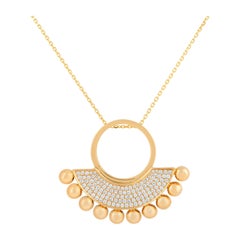 Selene Diamond and 18 Karat Gold Statement Necklace