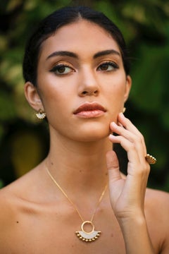 Selene Diamond and 18 Karat Gold Statement Necklace