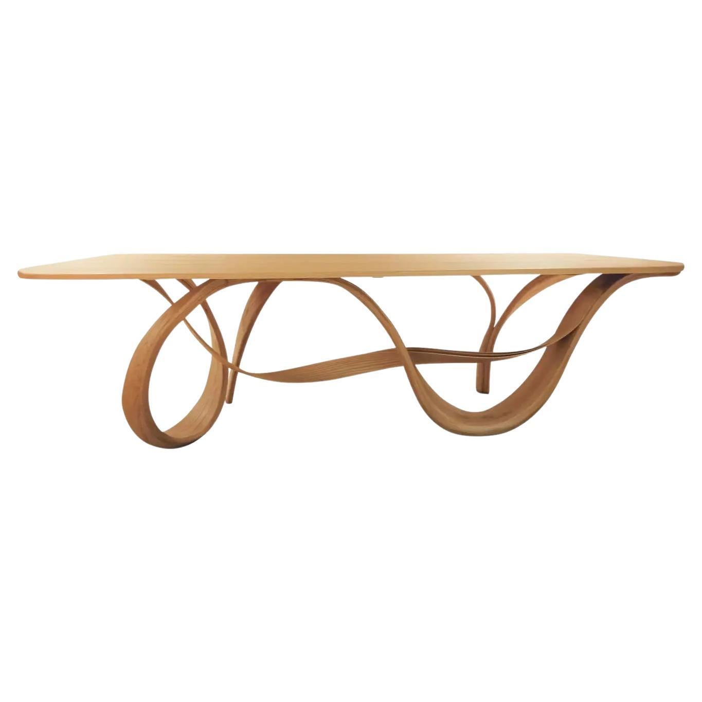 Selene Dining table by Raka Studio Bent Wood For Sale at 1stDibs