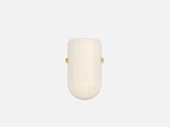 Selene Mezzo Sconce in Brushed Brass & Quartz Glass by Bianco Light + Space