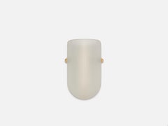 Selene Mezzo Streamline Moderne Inspired Blown Ajoite Glass Wall Sconce