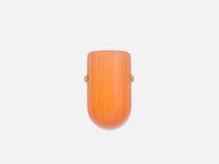 Selene Mezzo Streamline Moderne Inspired Blown Coral Glass Wall Sconce