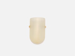 Selene Mezzo Streamline Moderne Inspired Blown Topaz Glass Wall Sconce