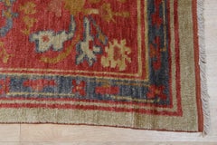 Rustic Tribal Modern Turkish Oushak Ivory Contemporary Room Size 9'3" x 12'3"