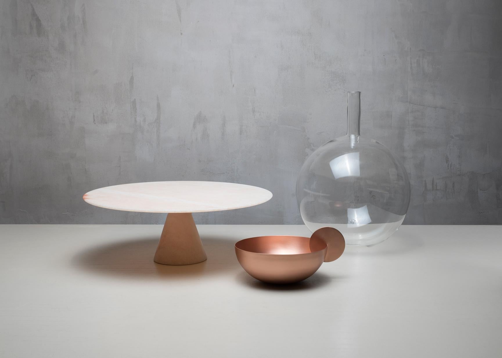 Modern Selene Pale Pink Marble Stand by Elisa Ossino For Sale