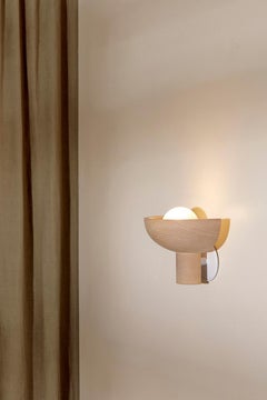 Marz Designs, "Selene Uplight, Small", Timber Wall Light