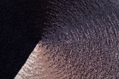 SELENE Wall Hanging Tufted Rug Wool and Viscose in Dark Blue and Beige in Stock