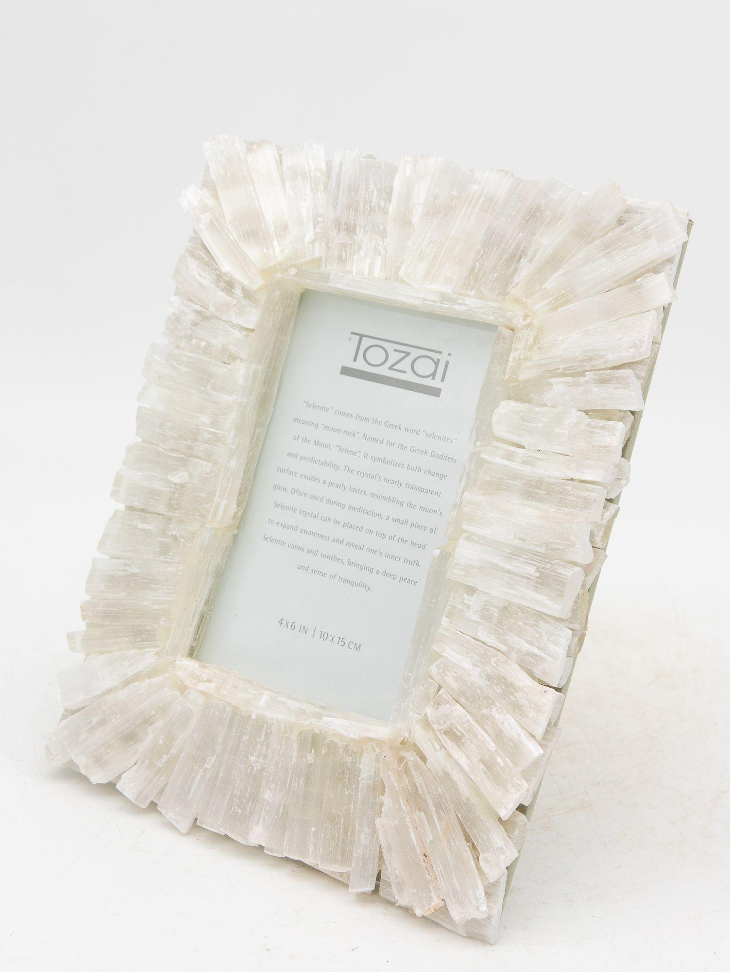 Selenite 4x6 Photoframe by Tozai Home, 2015 In Good Condition For Sale In South Salem, NY