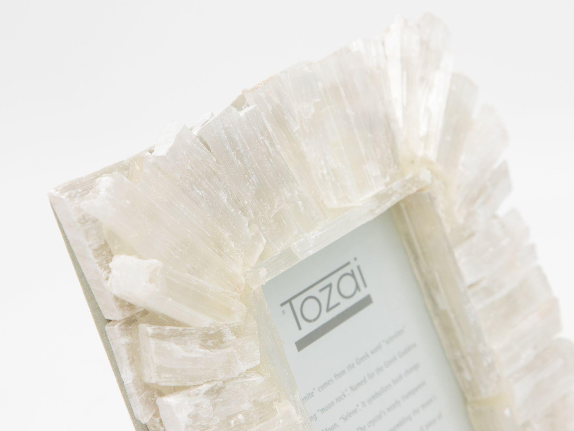 Stone Selenite 4x6 Photoframe by Tozai Home, 2015 For Sale