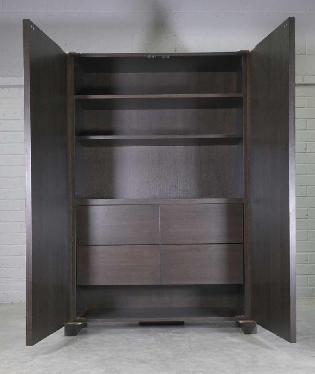Selenite and Oak Cabinet In Good Condition For Sale In NYC, NY
