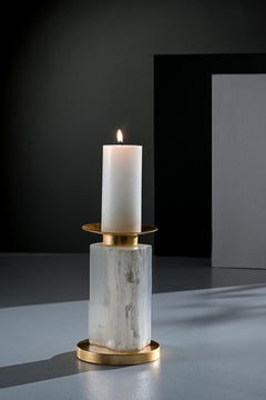 Selenite Candle Holder by Aver